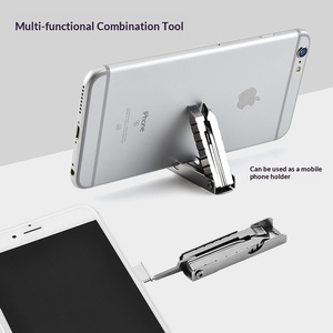 JIAYANG Cacciavite Multifunzione 5-in-1 in Acciaio, Strumento di Riparazione Multiuso EDC DIY OEM con Punte Phillips/Flat e Supporto per Telefono - Product Image 4