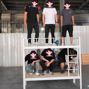 Giường tầng đôi cỡ lớn khung thép không gỉ, chất liệu đá đỏ, dành cho sinh viên ký túc xá, xếp hạng cao nhất - Product Image 3