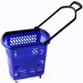 Carrito de Compras Azul con Asa para Uso en Almacén - Product Image 1