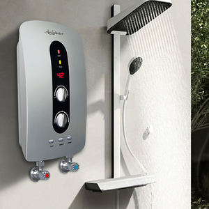 5500W 220V Calentamiento rápido Ajuste de temperatura Cocina Ducha Géiser Calentador de agua instantáneo Bomba de refuerzo incorporada - Product Image 1
