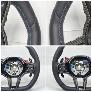 Volante Sportivo in Pelle Stile CS per Auto BMW Serie 5 G10 <span class=keywords><strong>G20</strong></span> <span class=keywords><strong>G30</strong></span> - Product Image 4