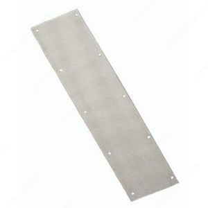 RHETECH Plaque de coup de pied de porte résidentielle en acier inoxydable 304 Plaque de signalisation de 8 pouces Calibre 20 Plaque de coup de pied de porte 35-45mm - Product Image 1