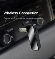 YAU25 Yesido Transmisor y Receptor de Audio Estéreo BT 2 en 1 con Micrófono para TV, Altavoces de Coche y PC