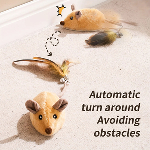 Juguete de Ratón de Peluche Eléctrico Inteligente, Automático, de Lujo, Moderno, con Diseño de Dibujos Animados, Realista, Recargable por USB, con Movimiento Simulado, Persecución y Luz - Product Image 6