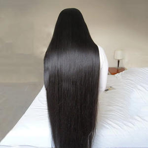 Extensions de cheveux humains en tissage 4c, cheveux humains Remy américains, sans perte ni nœuds, double trame machine, noir naturel, vente en gros - Product Image 5
