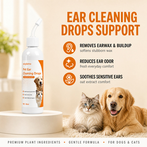 Gouttes auriculaires Waylemo pour chiens atteints d'acariens, démangeaisons auriculaires, nettoyant <span class=keywords><strong>naturel</strong></span> <span class=keywords><strong>anti</strong></span>-acariens à l'acide salicylique, extrait d'avoine apaisant, 60 ml - Product Image 2