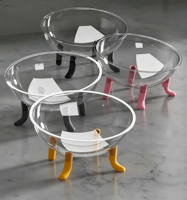 Vente en gros usine : Gamelle transparente en PET pour chat, design capsule spatiale, surélevée et pivotante, utilisable toute l'année, pour petits chiens, type nid d'oiseau en carton