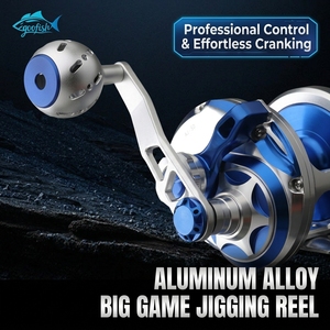 GOOFISH Abyss pour moulinet <span class=keywords><strong>spinning</strong></span> avec une résistance maximale de 30 kg, 9 roulements, rapport de transmission 6.08:1, entièrement en métal CNC, pour la pêche en eau salée, slow jigging pour gros poissons - Product Image 2