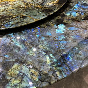 Mesa de comedor redonda de mármol real con Centro giratorio, mesa de comedor moderna de lujo con tapa de mármol natural de talian - Product Image 3