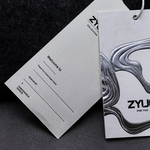 Étiquettes de vêtements personnalisées de luxe, étiquettes suspendues en papier spécial réfléchissant laser irisé, estampage <span class=keywords><strong>à</strong></span> chaud, découpe, écologiques, personnalisées - Product Image 3