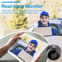 Mini Cámara WiFi A9 HD 1080p Grabadora de Voz Inalámbrica Remota Videocámara Cámaras de Vigilancia para Seguridad del Hogar