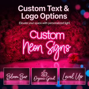 Enseigne néon LED en acrylique personnalisée, texte et logo lumineux pour mariage, événement, fête, bar, décoration murale - Product Image 1