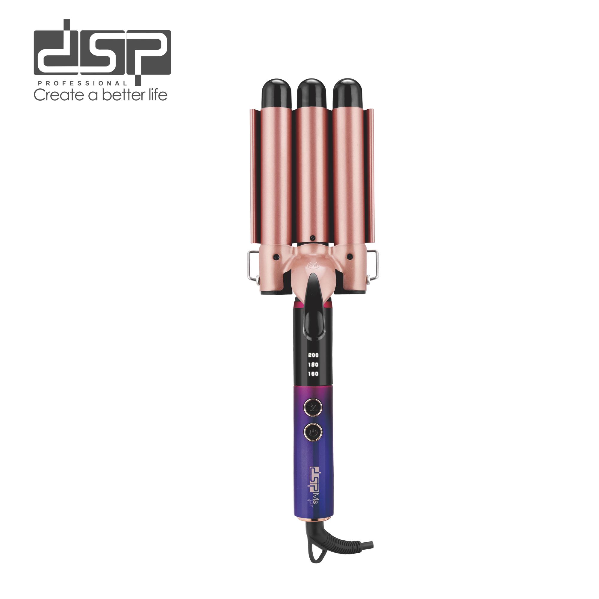 DSP Care+, Ceramic Protection Hair Curler - 4-Temp Gentle Heat, PTC Even Styling, 5-Min Fast & Safe Curls for Damaged/Dyed Hair