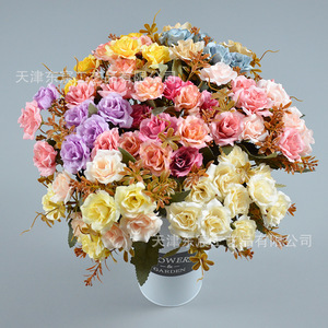 Bouquet de roses en diamant Dongchen Crafts, 30 cm-100 cm, fleurs en soie, décoration de mariage et de maison - Product Image 2