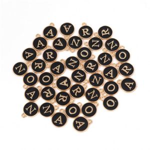 Kit de bijoux DIY double face avec lettres anglaises et accessoires numériques effet goutte d'huile : bracelet rond, collier, porte-clés, sangle de téléphone - Product Image 3