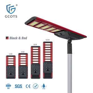 GCOTS Lampadaires solaires tout-en-un pour extérieur, haute luminosité, avec détecteur de mouvement, 40W 60W 80W 100W, étanches IP66 SL-AIO -XC Solar S - Product Image 4