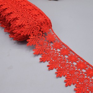 पुष्प कढ़ाई गुइशुद्ध फीद ट्रिमिंग रिबन बहु-रंग पानी में घुलनशील पॉलिएस्टर पर्यावरण के अनुकूल सिलाई फीता सीमा - Product Image 6