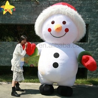 Funtoys Costume de Mascotte Gonflable de Noël Père Noël Bonhomme de Neige Renne Élan Cerf Personnage Animal Dessin Animé pour Adulte
