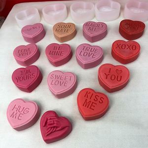 Valentine's Day Gift DIY Handmade <b>Craft</b> Heart Shape Silicone Candle Molds for Wedding Anniversary Candle Making Moulds - Product Image 3