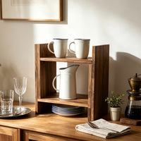 Estante de Almacenamiento de Madera Extensible y Móvil Personalizado, Estante de Exhibición, Adecuado para Cocina, Oficina y Escritorio