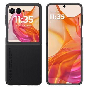 Étui de téléphone portable en cuir vegan antichoc uni pour <span class=keywords><strong>Motorola</strong></span> Razr 50 Flip, étui pour <span class=keywords><strong>Motorola</strong></span> <span class=keywords><strong>40</strong></span> Ultra - Product Image 1