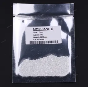 Échantillon gratuit vente en gros 0.8-2.9mm pierre de Moissanite en vrac Vvs Diamonds Pass Diamond Test Round Brilliant Cut Vs Moissanite