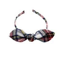 Nouvel Arrivage : Nœuds de Noël et Bandeaux à Carreaux Style Européen et Américain pour Enfants et Filles – Accessoire de Fête