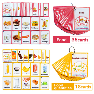 Benutzer definierte englische Karteikarten Kinder pädagogischer Glanz Laminierung Baby Studie kognitives Spiel Papier material Benutzer definierte Größe CMYK Farbe - Product Image 2