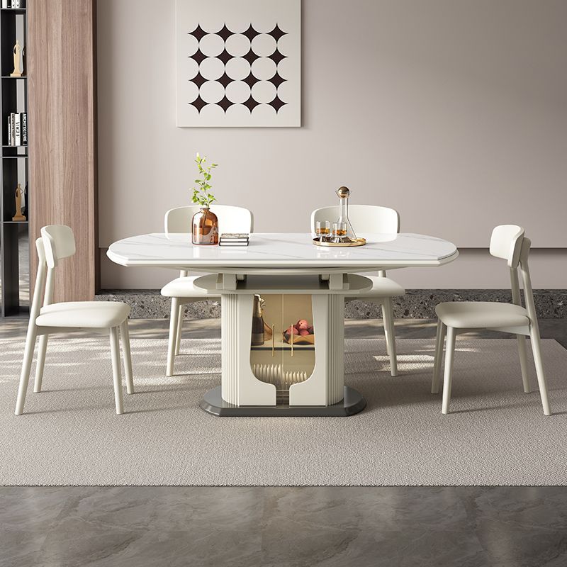 One table with four chairs