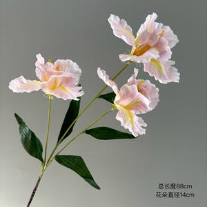 人造花三头爱丽丝鸢尾植物长柄丝绸鸢尾婚礼布置家居酒店软装饰 - Product Image 4