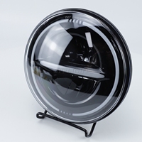 Phare LED à anneau halo de 7 pouces, durée de vie longue, ampoules Hi-lo de 5,75 pouces, phare de moto, phares C Ree pour Harley