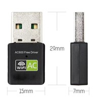 Adaptador de Red Inalámbrico USB de Doble Banda Realtek RTL8811cu, Dongle Wifi USB de 600mbps y 5.8G, Tarjeta de Red Inalámbrica USB