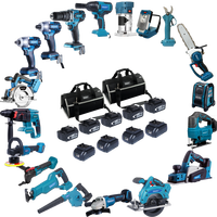 Prêt à expédier Ekiiv 21v Max LithiumIon Combo sans fil 18-Tools 21-v Power Tools Combo Kit Lithium-Ion Tools Set Box