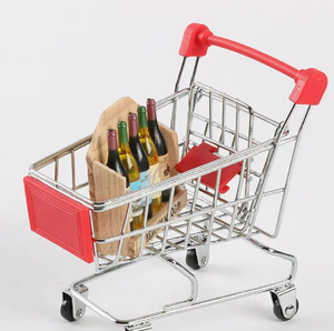 9 colori Mini bambini bambini carretto a mano simulazione supermercato carrello della spesa bambino finta gioca giocattoli <span class=keywords><strong>passeggino</strong></span> per bambole finta giocattolo - Product Image 2
