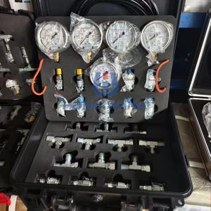 เครื่องทดสอบเกจวัดแรงดันไฮดรอลิกของรถขุด 3/4/5 เกจ พร้อมข้อต่อแบบที - Product Image 1