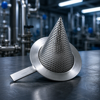 Filtre à cône en acier inoxydable pour tour de refroidissement industrielle et ligne de condensat, panier filtrant à mailles avec ouverture personnalisée