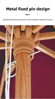 Parasol de plage commercial double couche en bois blanc, style coquillage, pour glamping, hôtels et cours – Idéal Bali