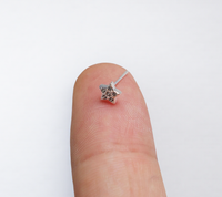 Piercing de nez en argent sterling 925 plaqué or 24g, bijou de piercing nasal en forme d'étoile avec zircon pour mariage et fiançailles