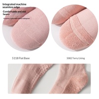 Chaussettes de yoga Fengmei d'été montantes jusqu'à la cuisse en coton peigné, longues, antidérapantes, pour Pilates, mi-mollet, sans coutures, pour femmes