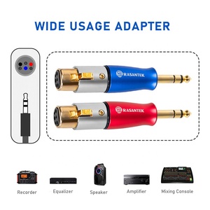 Rasantek 3ขา XLR ตัวเมียตัวผู้-1/4 "6.35มม. สเตอริโอตัวผู้/ตัวเมียปลั๊กปืนใหญ่แจ็ค TRS สำหรับลำโพง - Product Image 3
