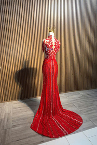 ชุดเดรสผ้าไหมทรงเมอร์เมดแขนกุดหรูหราประดับคริสตัลคุณภาพสูงสำหรับผู้หญิง ผลิตในเวียดนาม ลดราคาสุดพิเศษ - Product Image 6