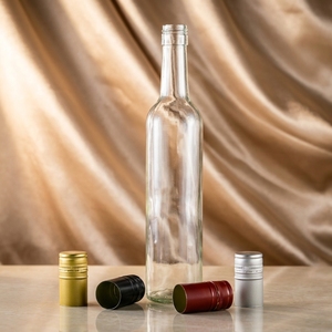 Envase Clásico Redondo para Licor Pernod Sherry Cider, Botella de Vidrio Transparente para <span class=keywords><strong>Pisco</strong></span>, Champán, Vino Claret de 375/500/750 ml con Tapa ROPP - Product Image 2