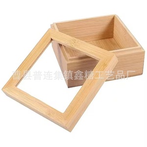 Caja de Madera de Bambú Rectangular con Tapa Transparente, Hecha a Mano, para Guardar Joyas, Relojes, Gafas, Organizador de Escritorio, Embalaje Personalizado - Product Image 4