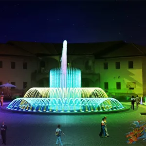 Fuente de agua para interiores, accesorio pequeño con programa PLC, música, baile, para jardín