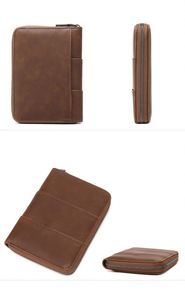 Porte-passeport en cuir Crazy Horse vintage avec protection RFID, logo personnalisé, accessoire de voyage multifonctionnel - Product Image 4
