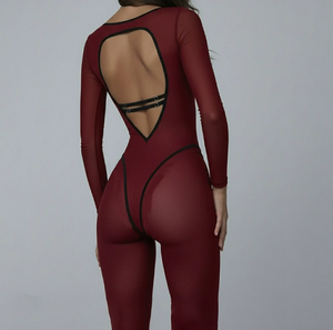 Mono Deportivo Viviblook Z1210JP para Mujer, Nuevo, Color Sólido, Sexy, Ajustado, Manga Larga, para Yoga - Product Image 2