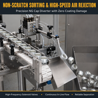 Mesin Sistem Inspeksi Visual Kamera Industri Presisi Tinggi untuk Tutup Logam dengan Kontrol Jarak Jauh