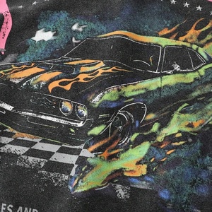 Sudadera con capucha para hombre de 480 g/m² de alto gramaje, personalizada directamente del fabricante, estilo crop holgado de invierno, con estampado de letras de carreras bordado, efecto lavado envejecido - Product Image 3