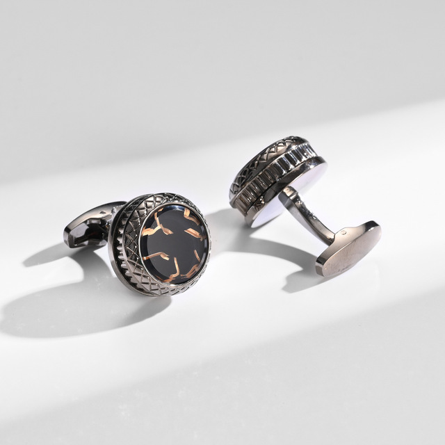 Fashion High-End Stone Cufflinks for Men's Suits and Shirts High Quality Clothing Accessories
