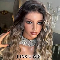 Peluca de Cabello Humano con Frente de Encaje HD 13x6, Color Rubio Ceniza, Ondulado, para Mujeres Blancas, Pre-Desplumada, Línea de Cabello Natural, Sin Pegamento